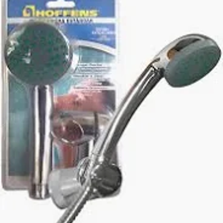JUEGO DUCHA ESTANDAR C/FLEXIBLE Y SOPORTE HOFFENS 1