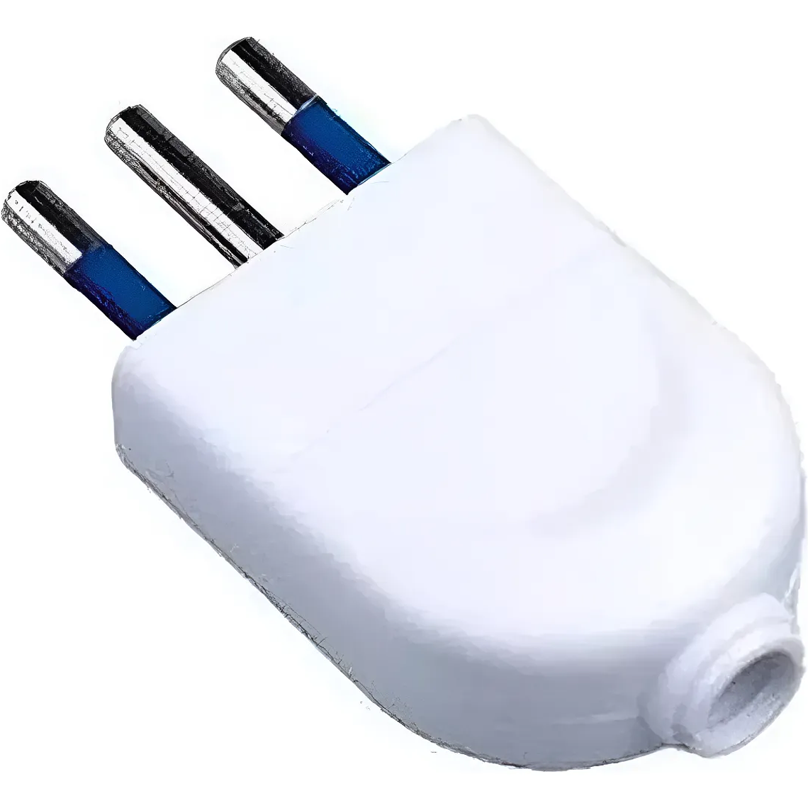 ENCHUFE VOLANTE MACHO 10A 250V 2P+T BLANCO MEC 1
