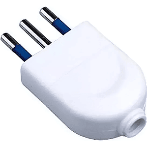 ENCHUFE VOLANTE MACHO 10A 250V 2P+T BLANCO MEC