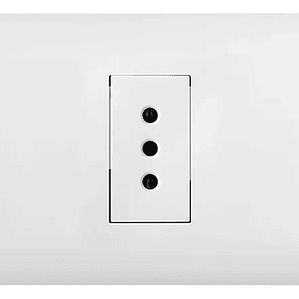 TOMA CORRIENTE SIMPLE 10A 250V BLANCO ARMADO LEXO