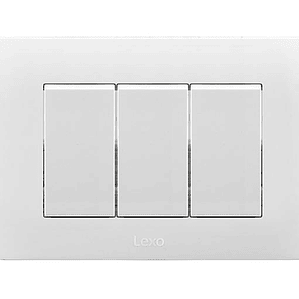 INTERRUPTOR TRIPLE 9/32 10A 250V BLANCO ARMADO LEXO