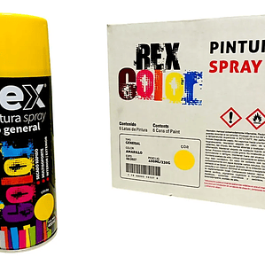 REX PINTURA SPRAY ACRILICA, AMARILLO, 400 ML