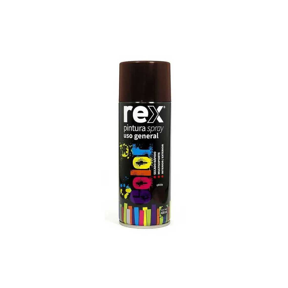 REX PINTURA SPRAY ACRILICA, MARRÒN, 400 ML 1
