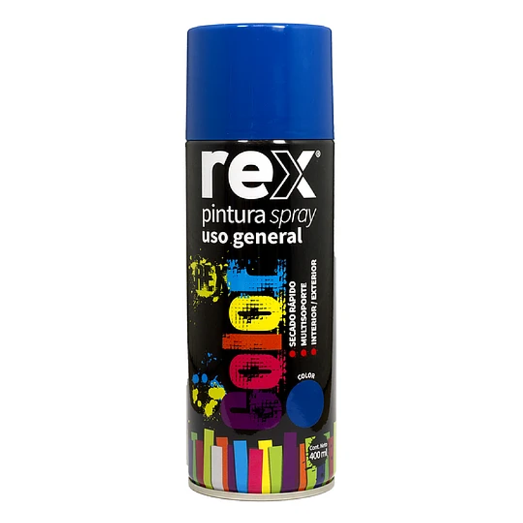 REX PINTURA SPRAY ACRILICA, AZUL, 400 ML 1