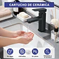 Llave Lavamanos Monomando Diseño Cuadrado Negro Mate - Miniatura 5