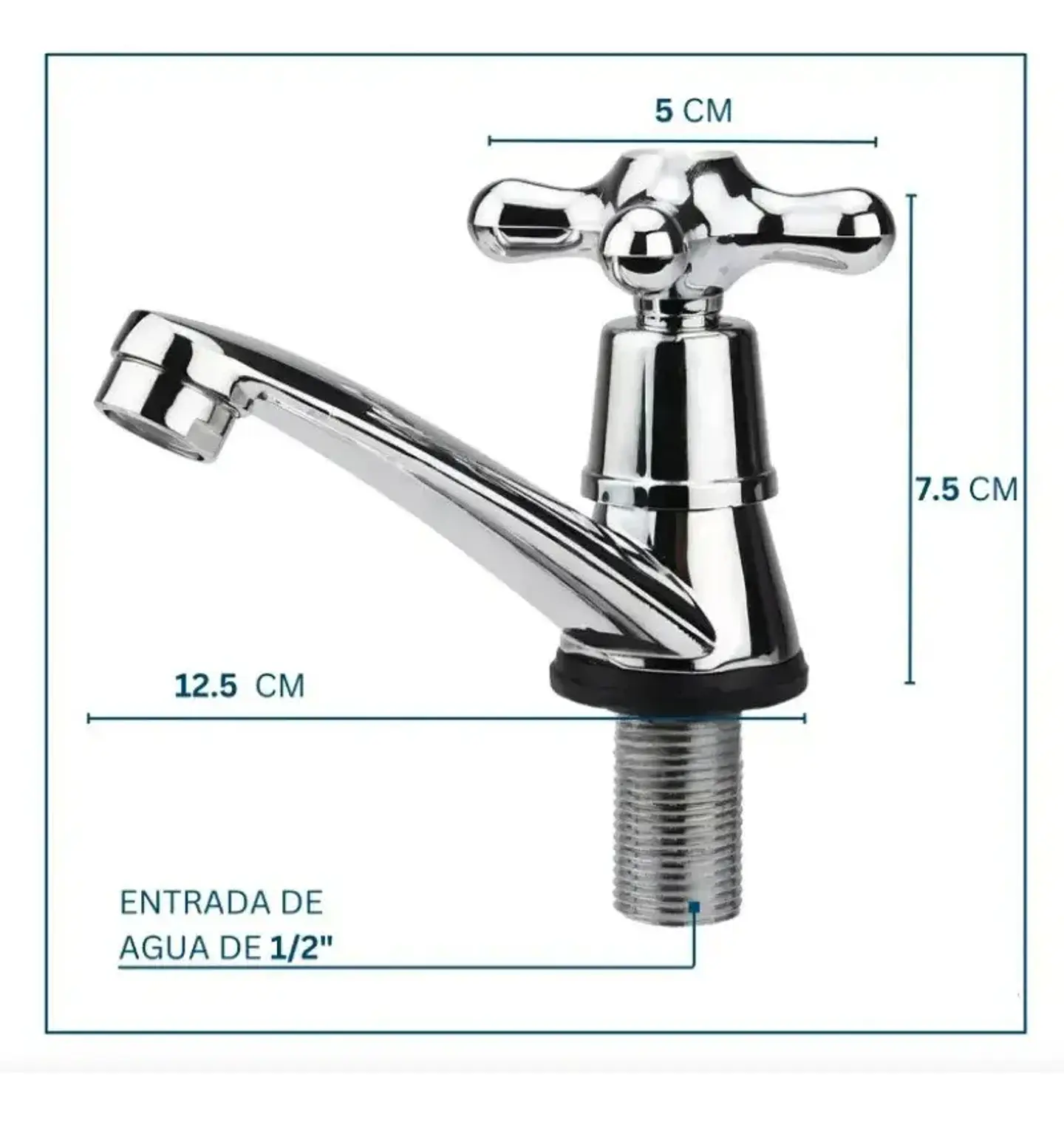 Llave Lavamanos Individual Tipo X Cruz 3