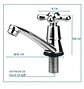 Llave Lavamanos Individual Tipo X Cruz - Miniatura 3