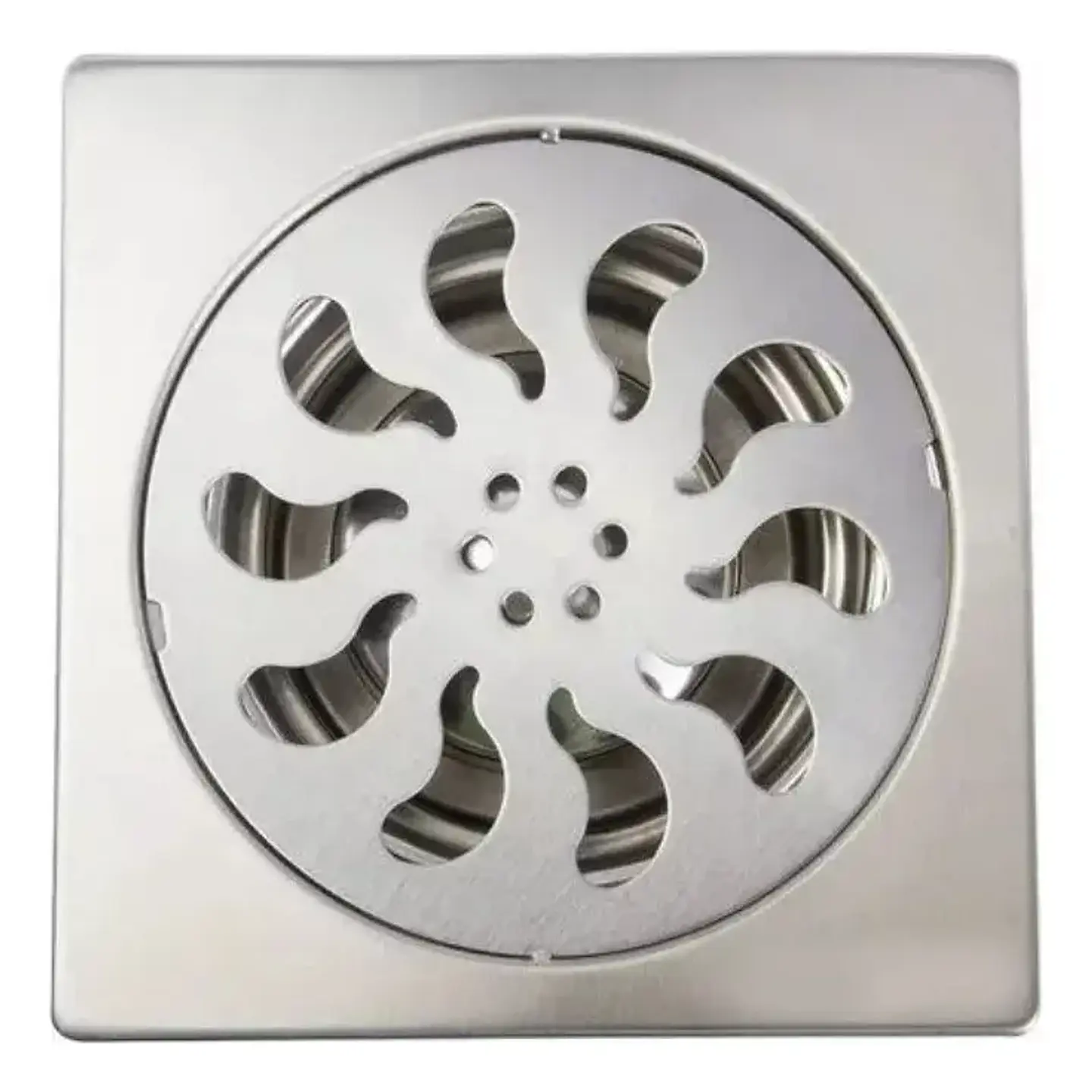 Rejilla de Ducha Cuadrada Betensh Acero Inoxidable Cromado con Marco para Pileta 1