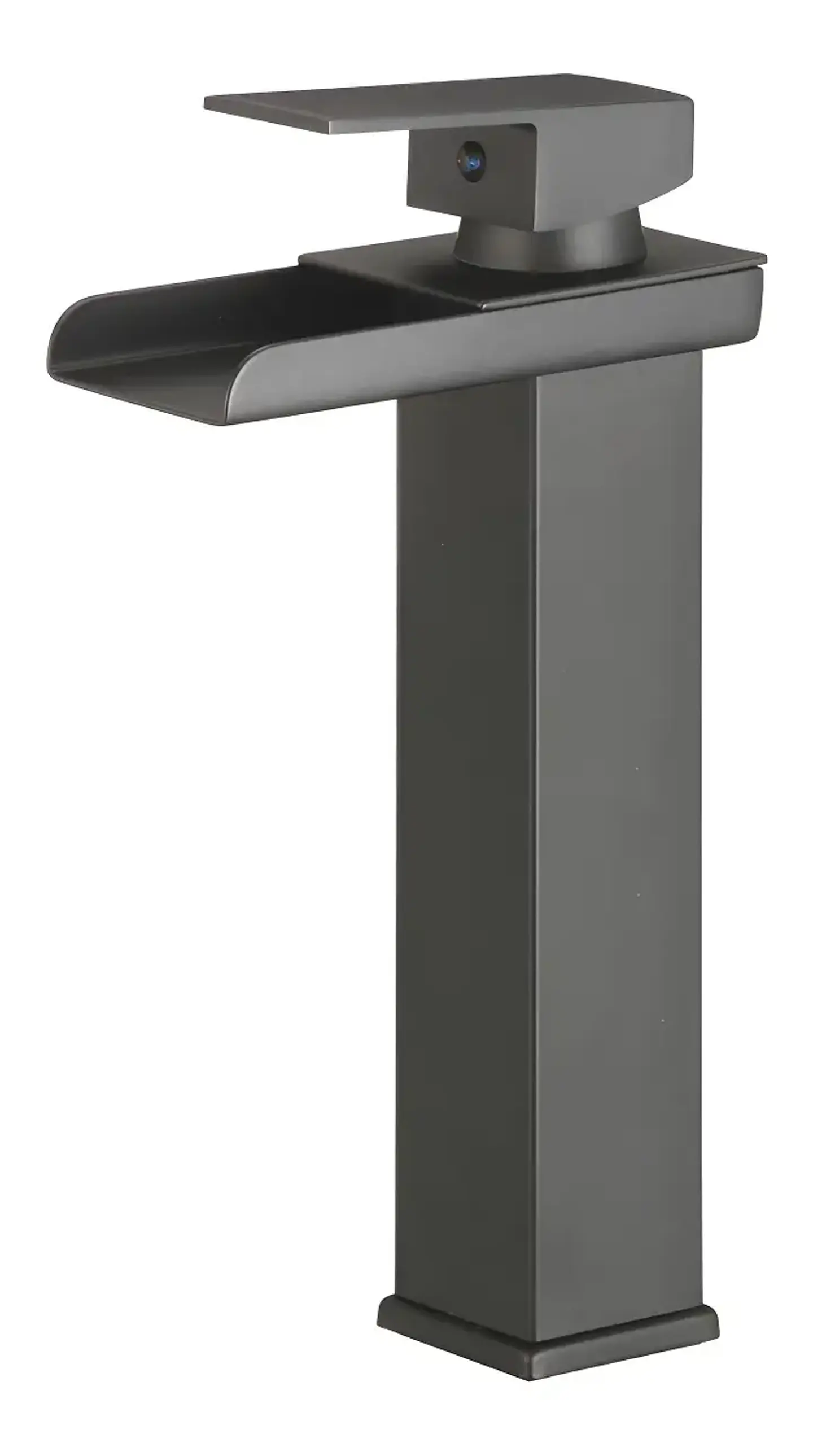 Llave Monomando Lavamanos Alta Cascada Negro Mate 5