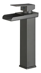 Llave Monomando Lavamanos Alta Cascada Negro Mate - Miniatura 5