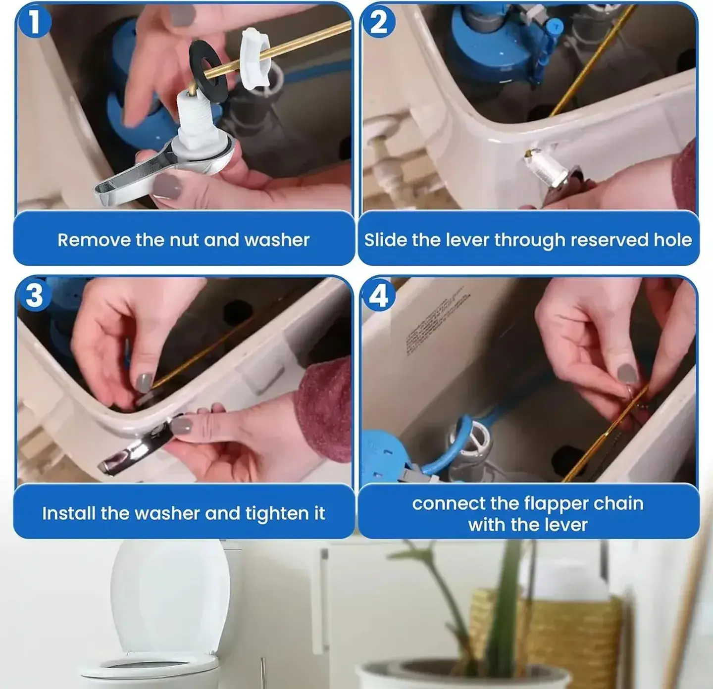 Kit de Reparación para Tanque de Inodoro con Válvula Universal 5