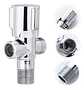 Llave Angular Doble Conexión HE 1/2 Cromada - Miniatura 2
