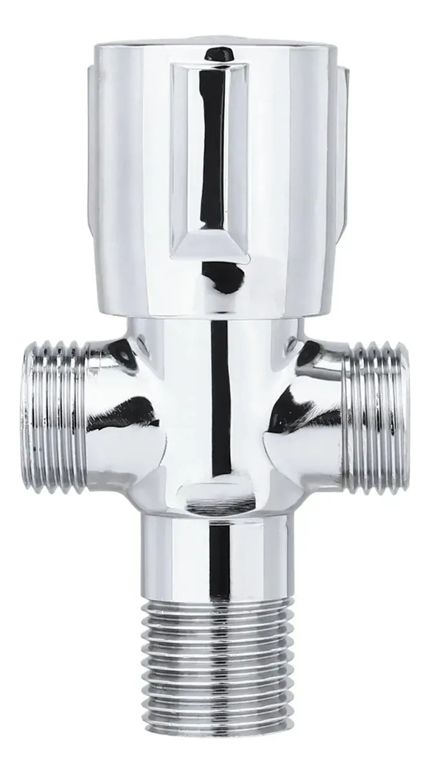 Llave Angular Doble Conexión HE 1/2 Cromada 3