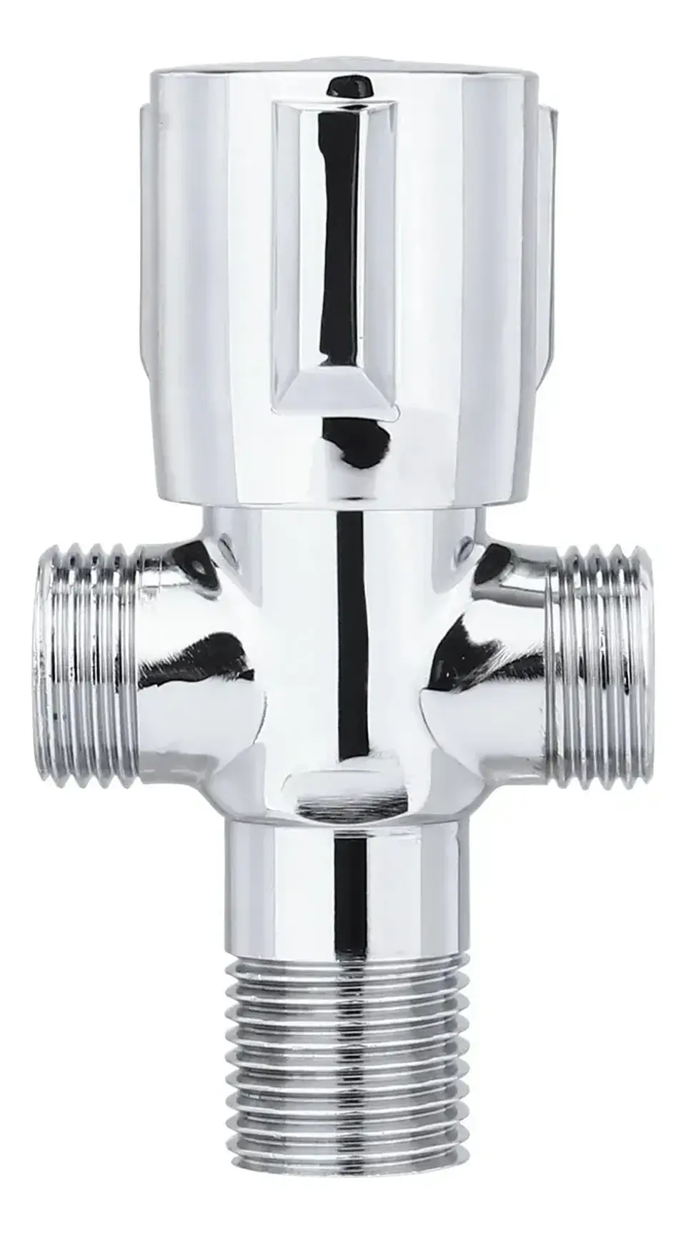 Llave Angular Doble Conexión HE 1/2 Cromada 3