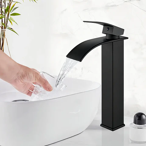 Grifería Baño Monomando Lavamanos Llave Grifo Acero Acabado Mate Color Negro