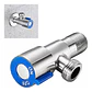 Llave Angular He-He 1/2 Acero Inoxidable Para Estanque y Bidet - Miniatura 1
