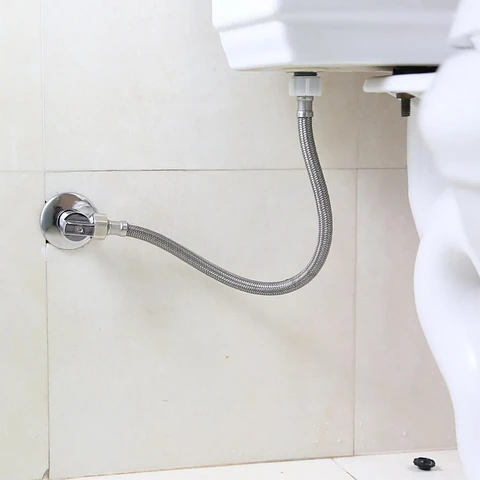 Flexible certificado 35cm Con Llave De Paso Angular 12 X 15.16 Baño WC