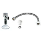 Flexible certificado 35cm Con Llave De Paso Angular 12 X 15.16 Baño WC - Miniatura 2