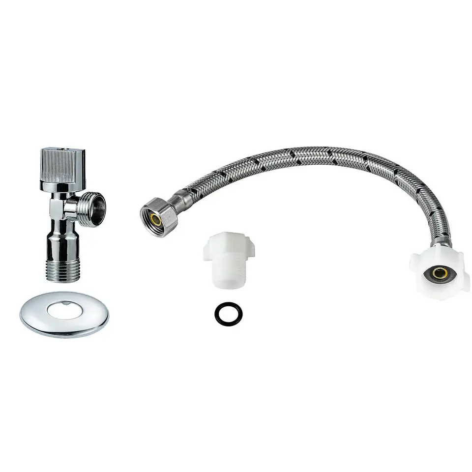 Flexible certificado 35cm Con Llave De Paso Angular 12 X 15.16 Baño WC 2