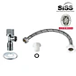Flexible certificado 35cm Con Llave De Paso Angular 12 X 15.16 Baño WC - Miniatura 4
