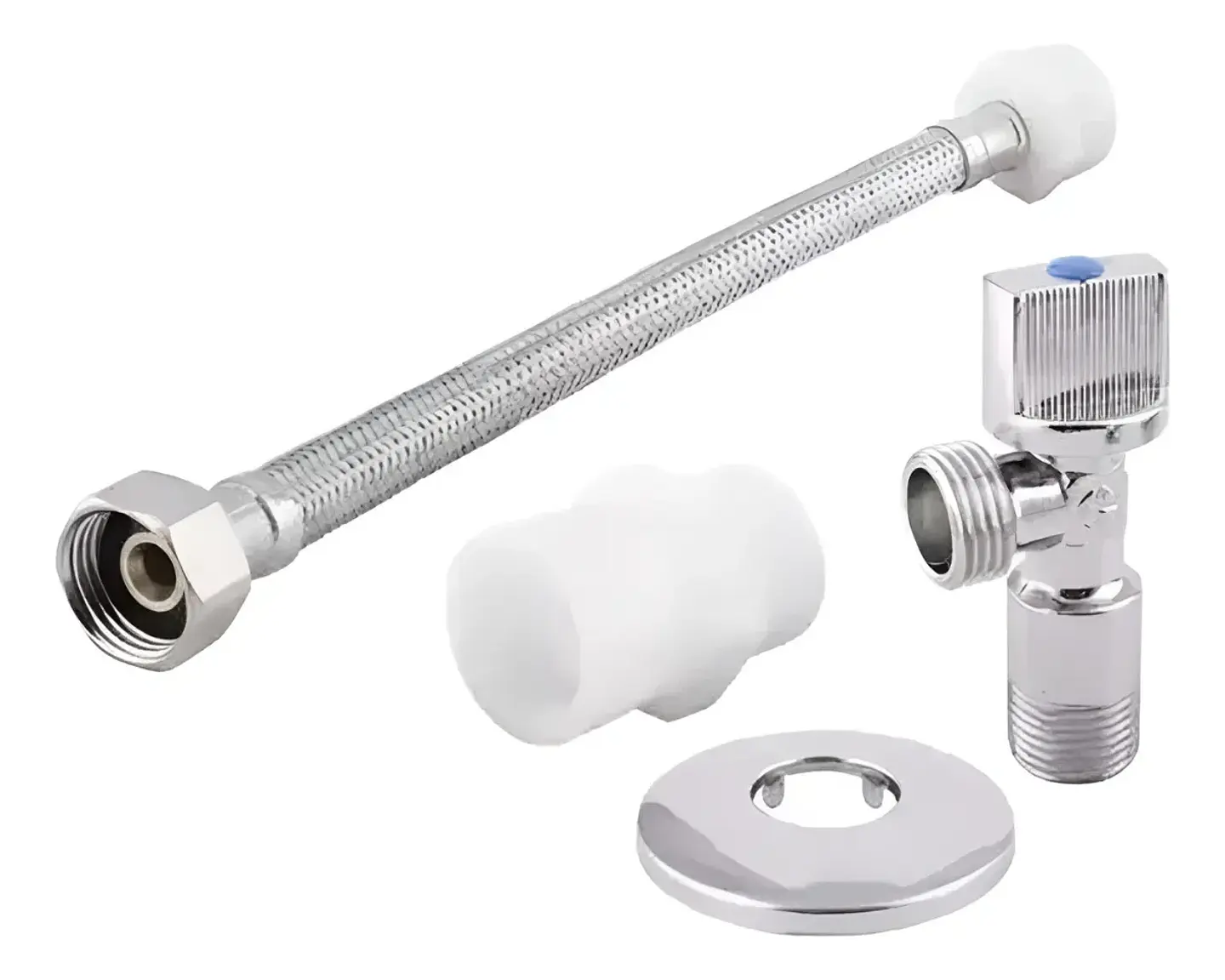 Flexible 30 cm Con Llave De Paso Angular 1/2 X 15.16 Baño WC 3