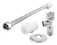 Flexible 30 cm Con Llave De Paso Angular 1/2 X 15.16 Baño WC - Miniatura 3