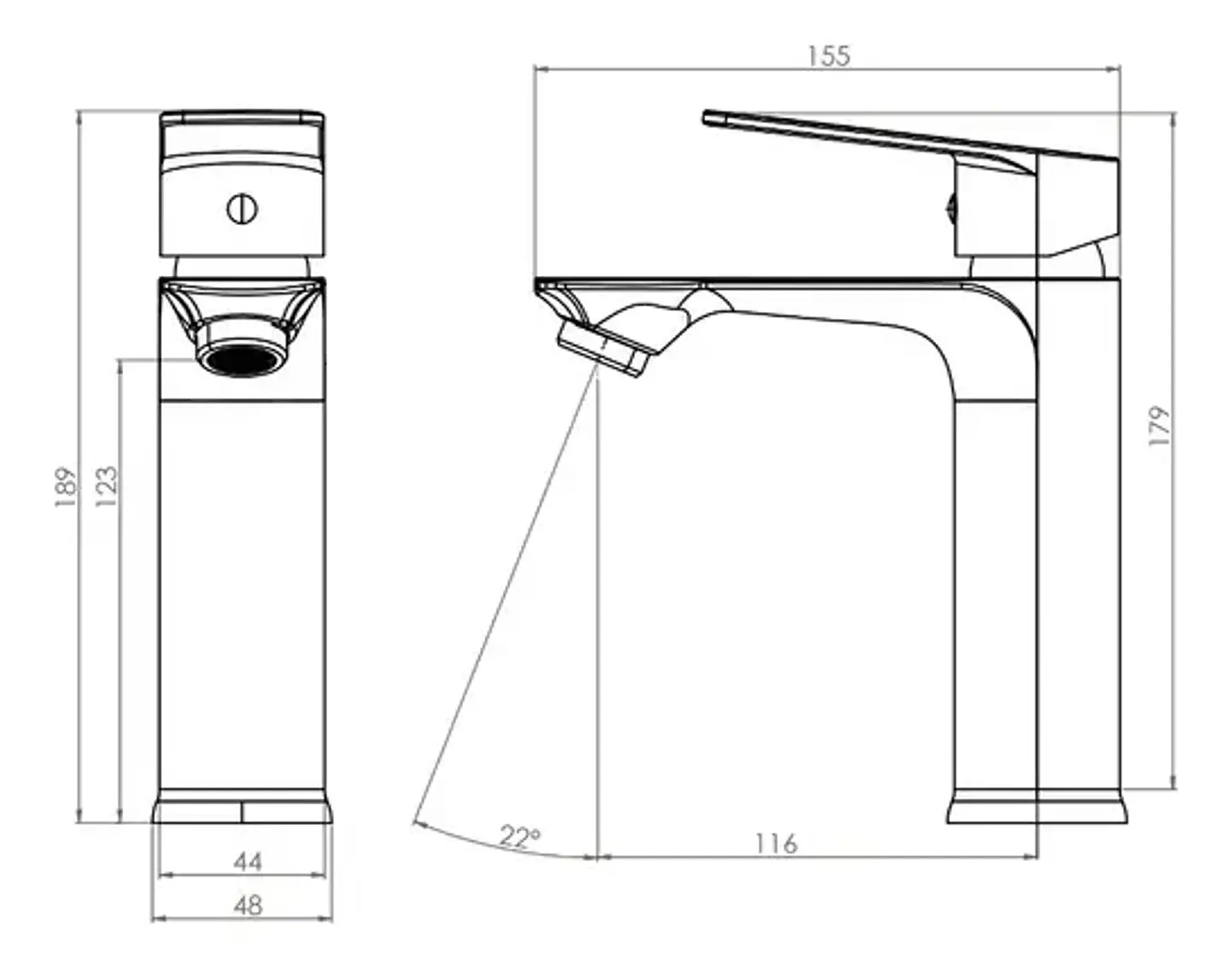 Monomando Lavatorio Llave Grifo Modelo Queens Pmb Acabado Cromado 4