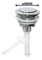 Botón Superior WC Hoffens Cromado Ajustable 38mm 1 Descarga  - Miniatura 5