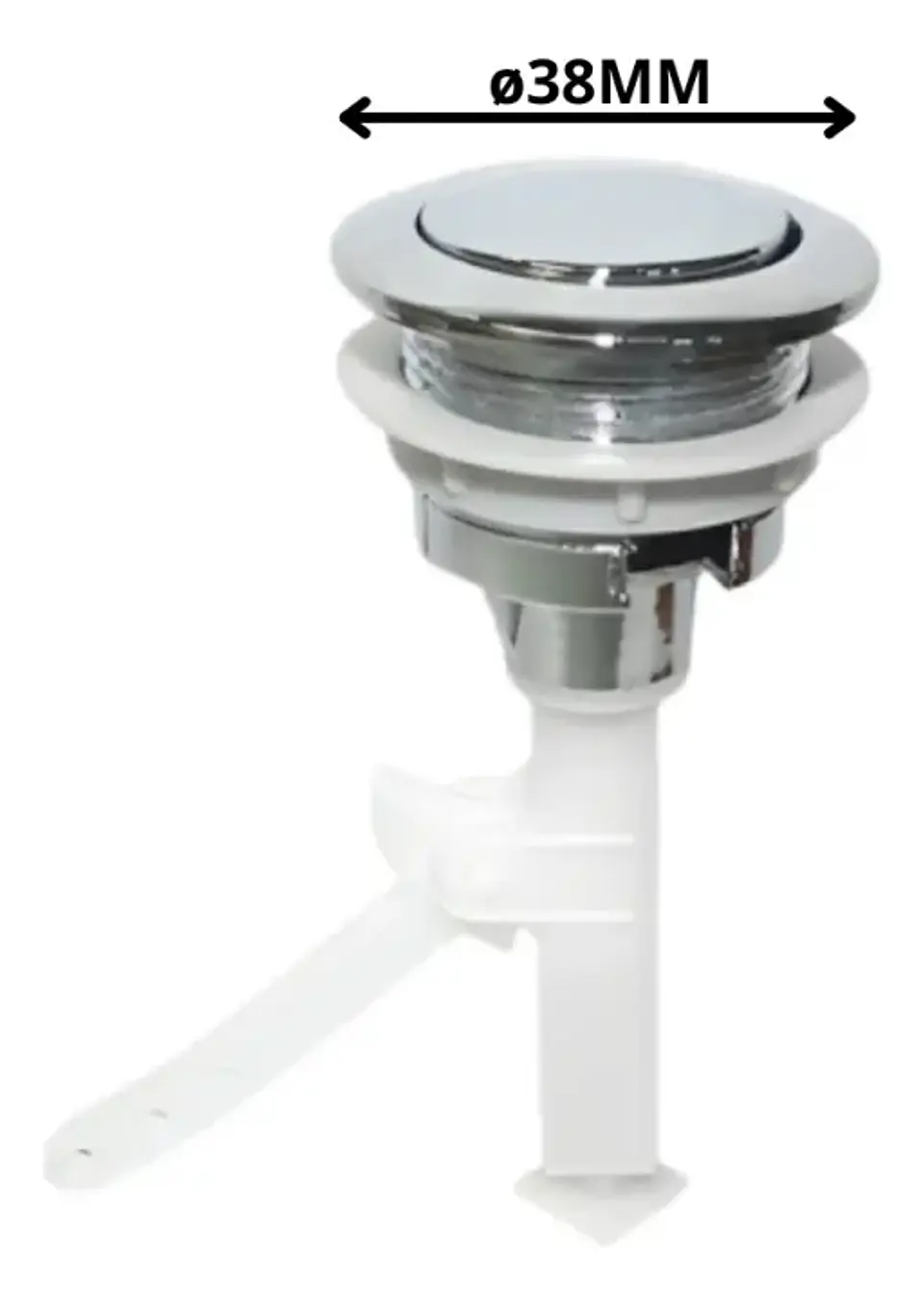 Botón Superior WC Hoffens Cromado Ajustable 38mm 1 Descarga  5