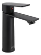 Llave Monomando Lavatorio Modelo Queens Pmb Color Negro Mate - Miniatura 2