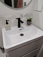 Llave Monomando Lavatorio Modelo Queens Pmb Color Negro Mate - Miniatura 7