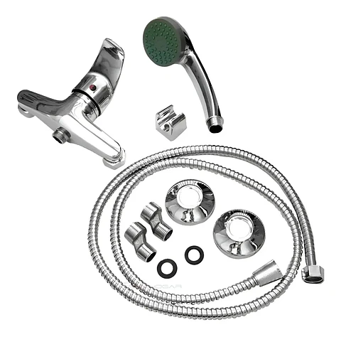 Llave Monomando Ducha Cromada Kit Completo