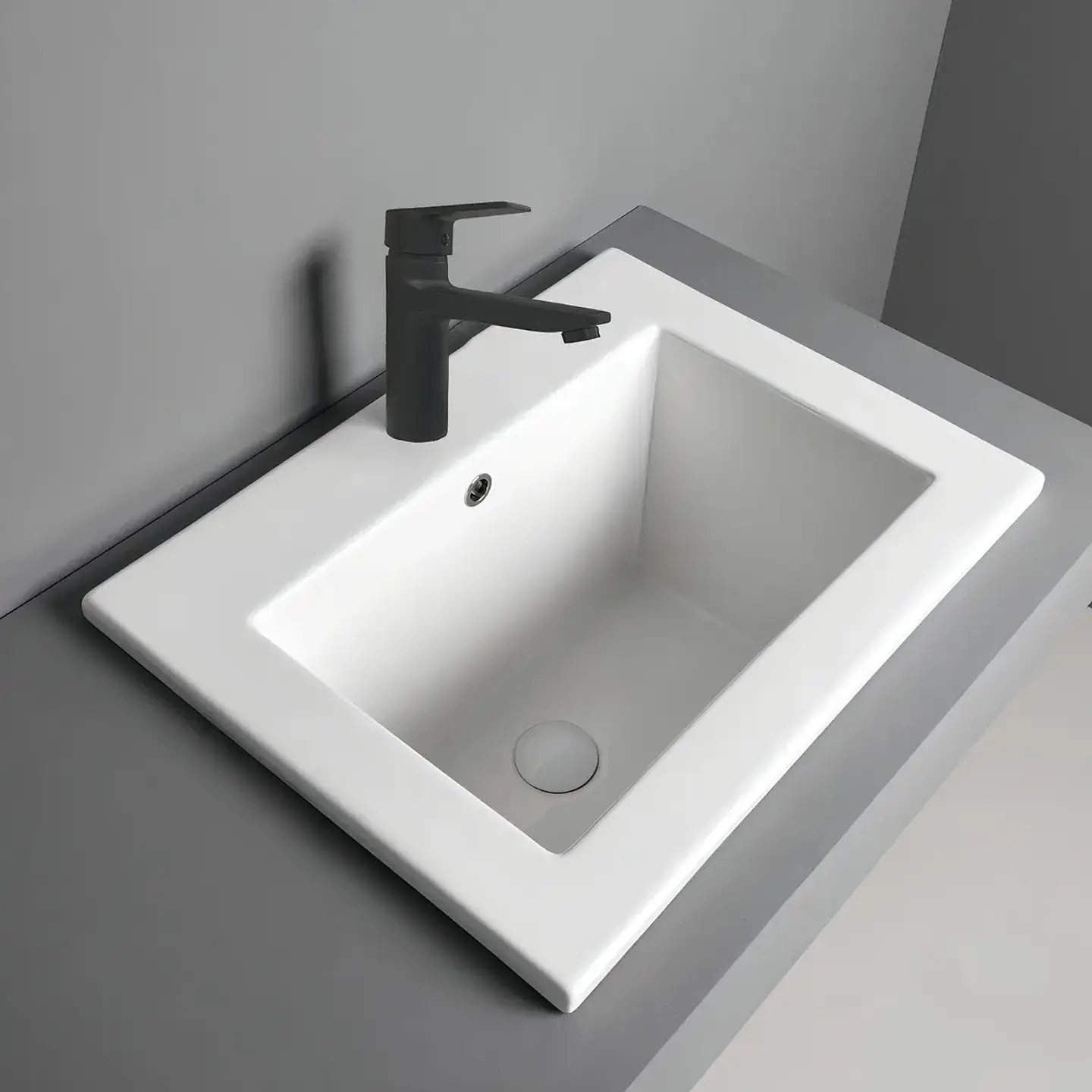 Llave Monomando Lavatorio Notte Acabado Negro Mate 1