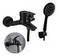 Llave Tina Ducha Monomando Negro Mate - Miniatura 1