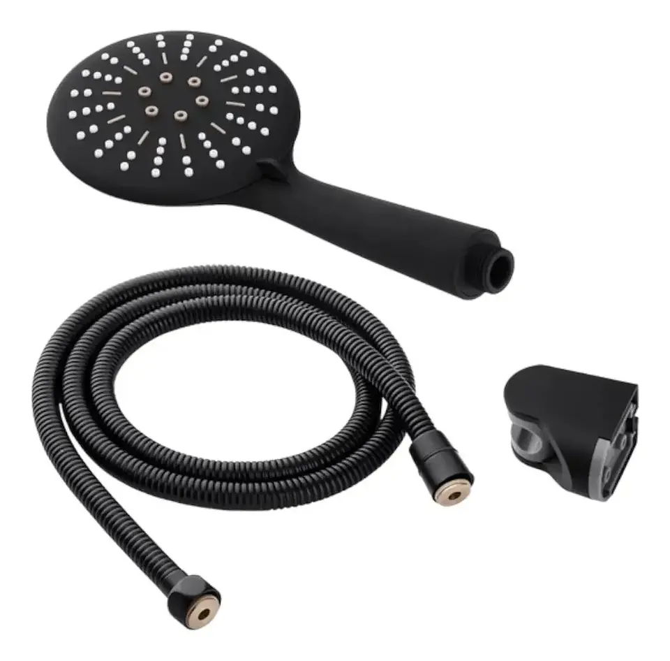 Llave Tina Ducha Monomando Negro Mate 4