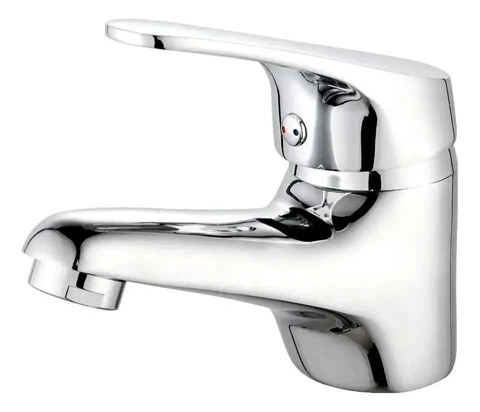 Llave Grifo Monomando Lavamanos Cromado + Flexibles 3