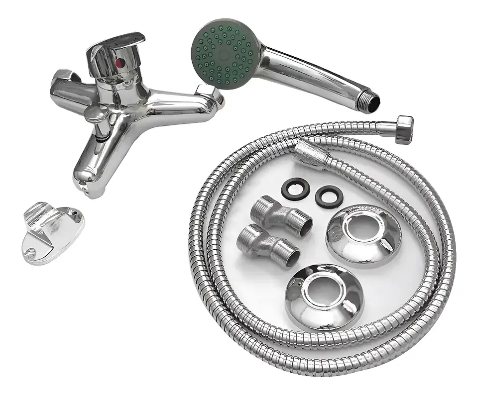 Llave Tina Ducha Monomando Cromada Kit Ducha Teléfono 1