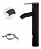 Llave Monomando Vanitorio Alto Acero Inoxidable Negro Mate - Miniatura 3