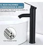Llave Monomando Vanitorio Alto Acero Inoxidable Negro Mate - Miniatura 2