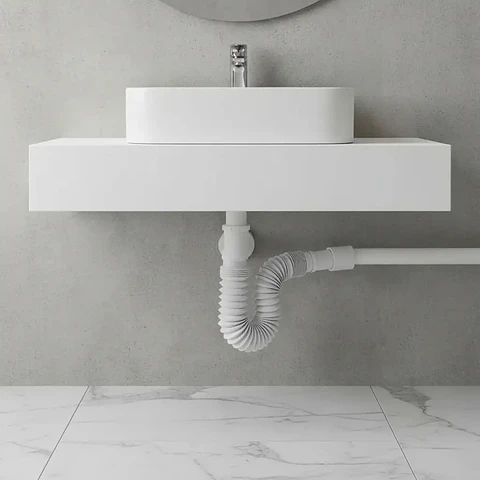 Sifón Flexible Corrugado Desagüe Drenaje Baño