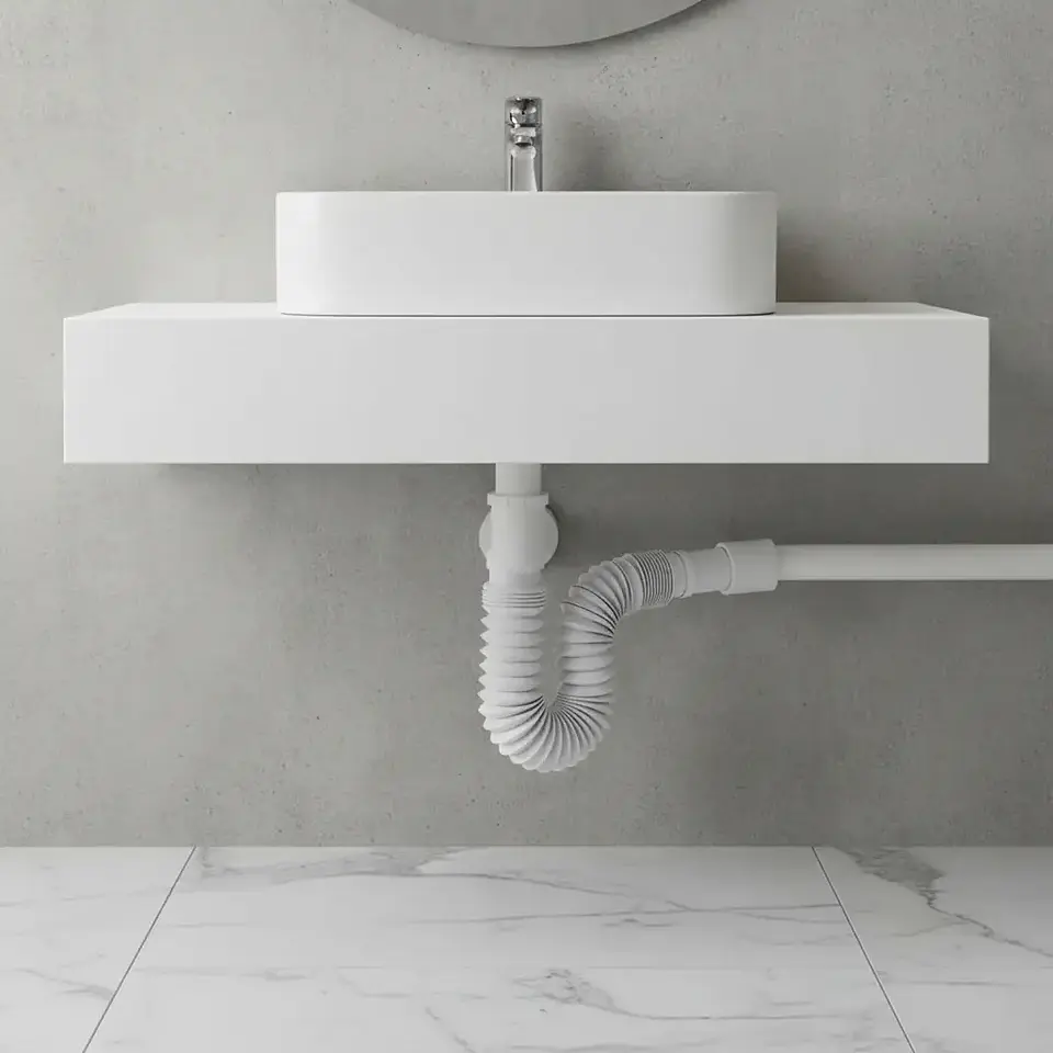 Sifón Flexible Corrugado Desagüe Drenaje Baño 2