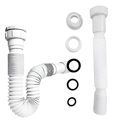 Sifón Flexible Corrugado Desagüe Drenaje Baño
