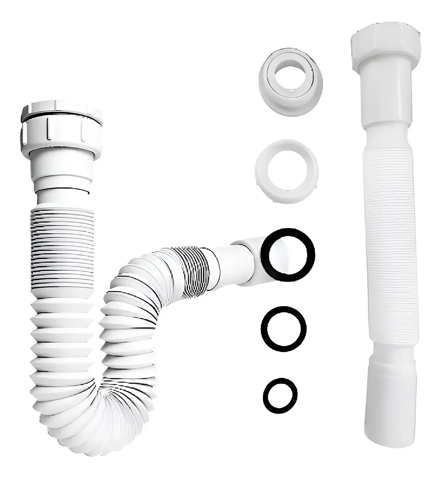 Sifón Flexible Corrugado Desagüe Drenaje Baño 1