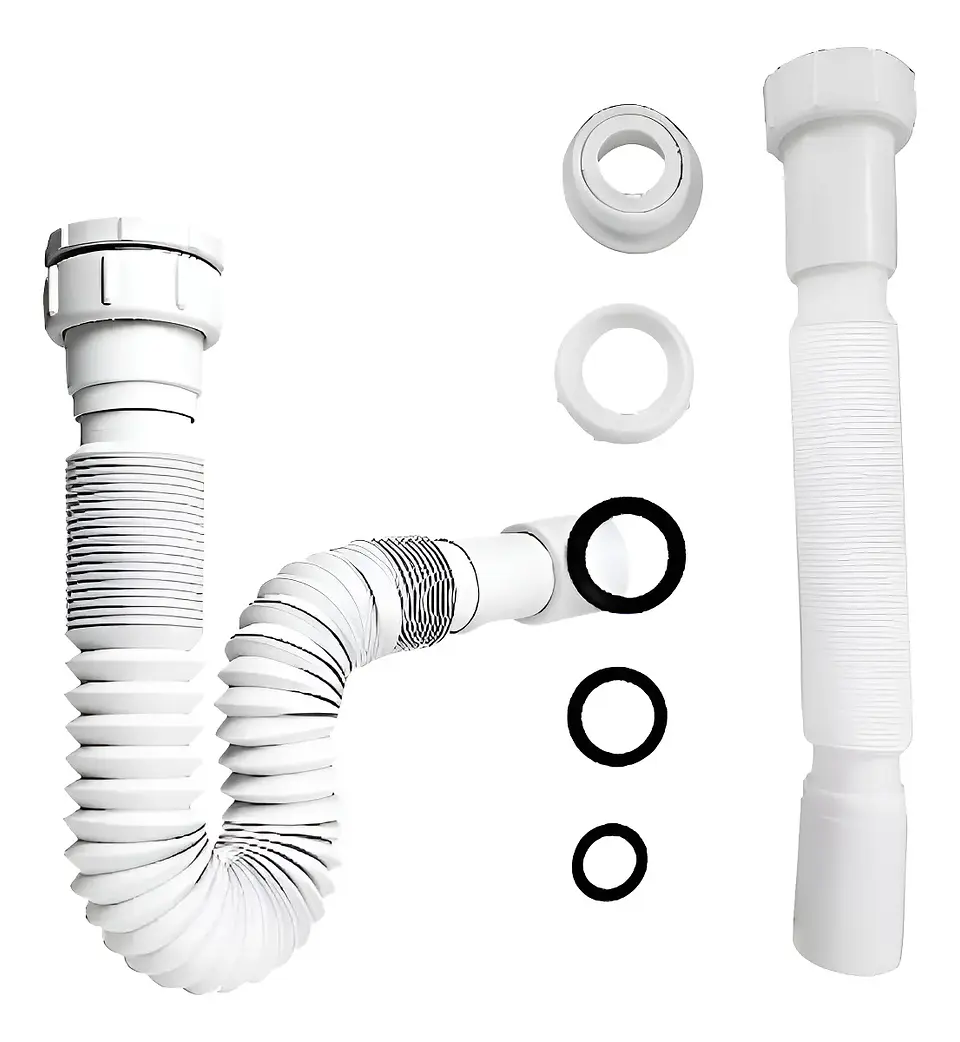 Sifón Flexible Corrugado Desagüe Drenaje Baño 1