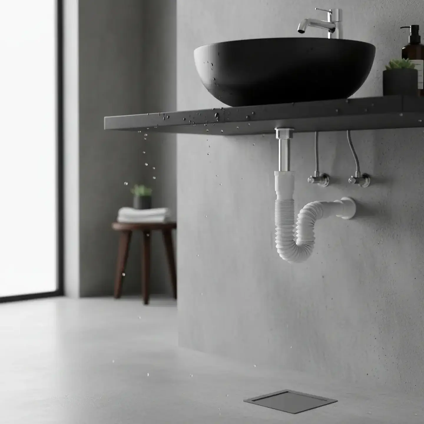 Sifón Flexible Corrugado Desagüe Drenaje Baño 3