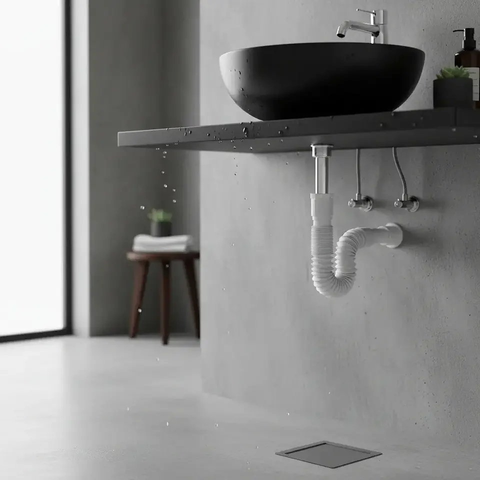 Sifón Flexible Corrugado Desagüe Drenaje Baño 3