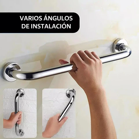 Barra Seguridad para Baño 60 cm Acero Inox Cromado