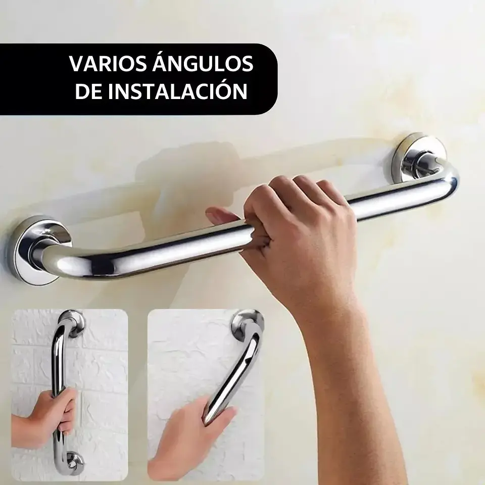 Barra Seguridad para Baño 60 cm Acero Inox Cromado 1