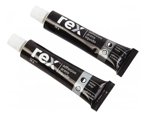 Pegamento Adhesivo Acero Líquido Rex Gris 56g