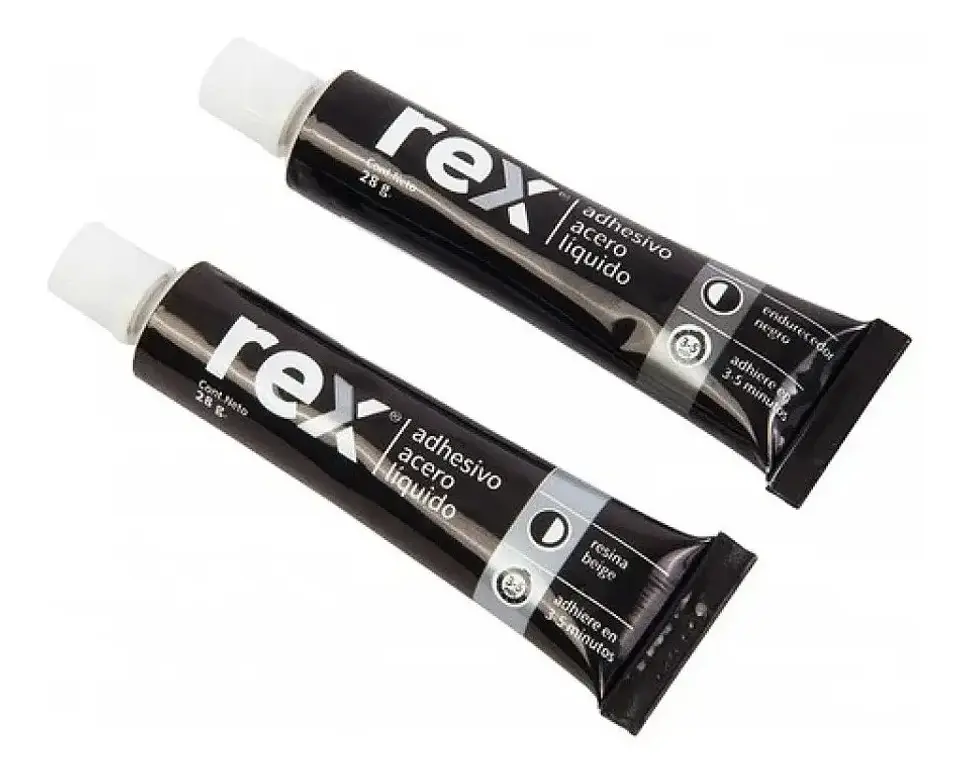 Pegamento Adhesivo Acero Líquido Rex Gris 56g 2
